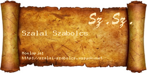 Szalai Szabolcs névjegykártya
